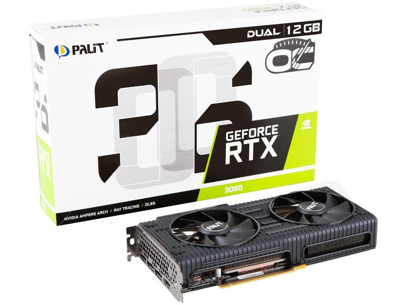 Placa de Vídeo Palit GeForce RTX 3060 - 12GB GDDR6 192 bits Dual